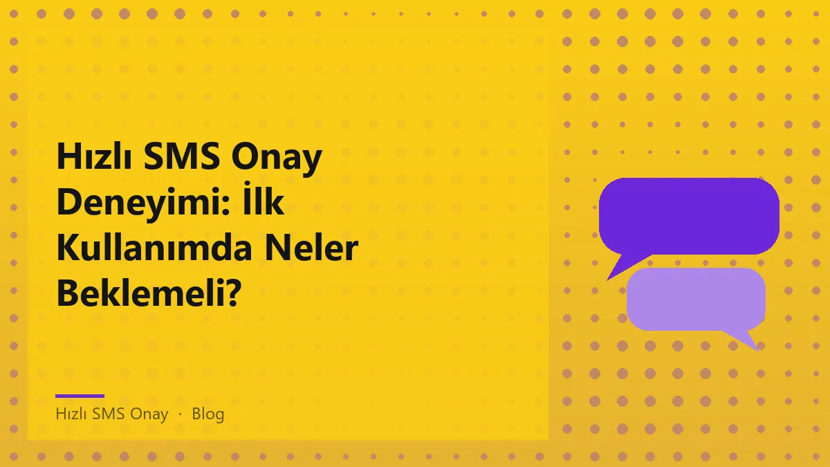 Hızlı SMS onay sürecini simgeleyen bir görsel