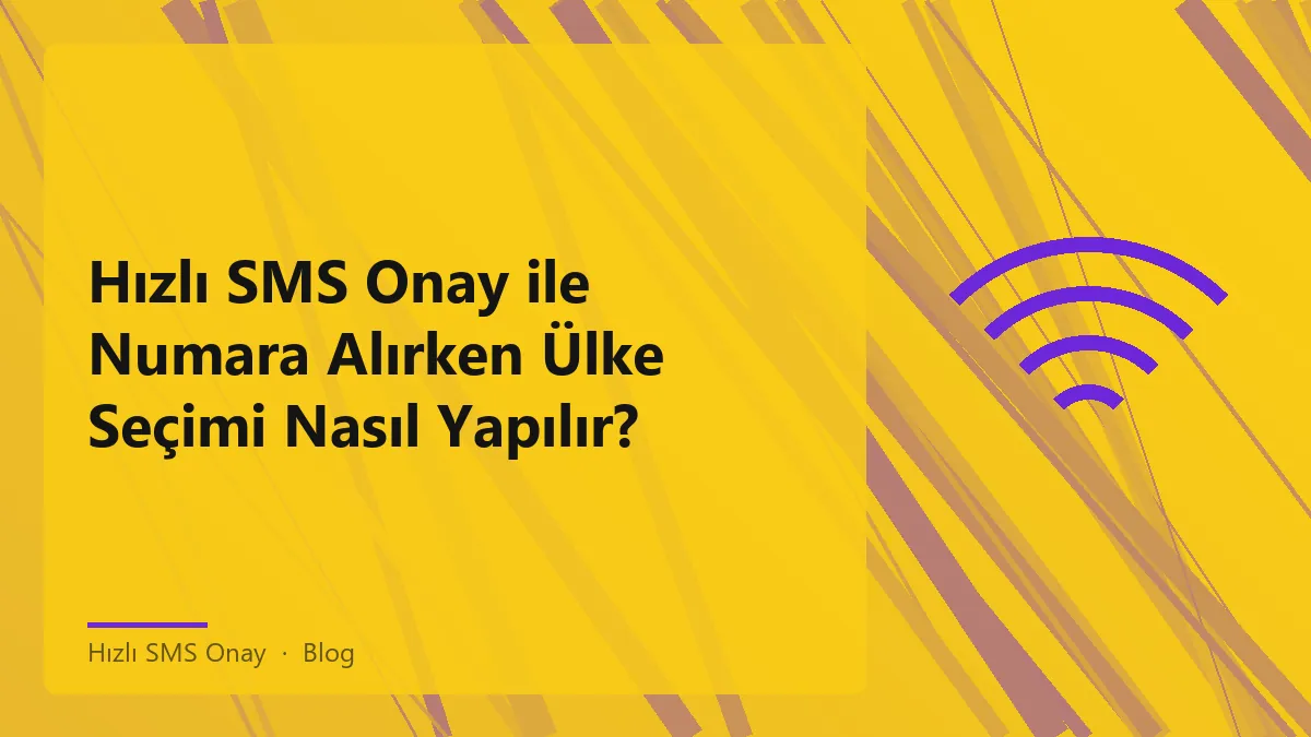 Hızlı SMS onay hizmeti ile numara seçimi için analiz