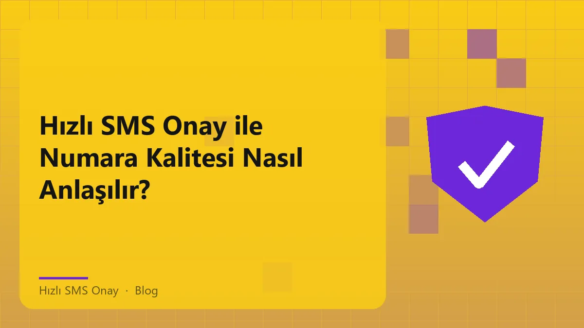 Hızlı SMS Onay ile numara kalitesinin analizi