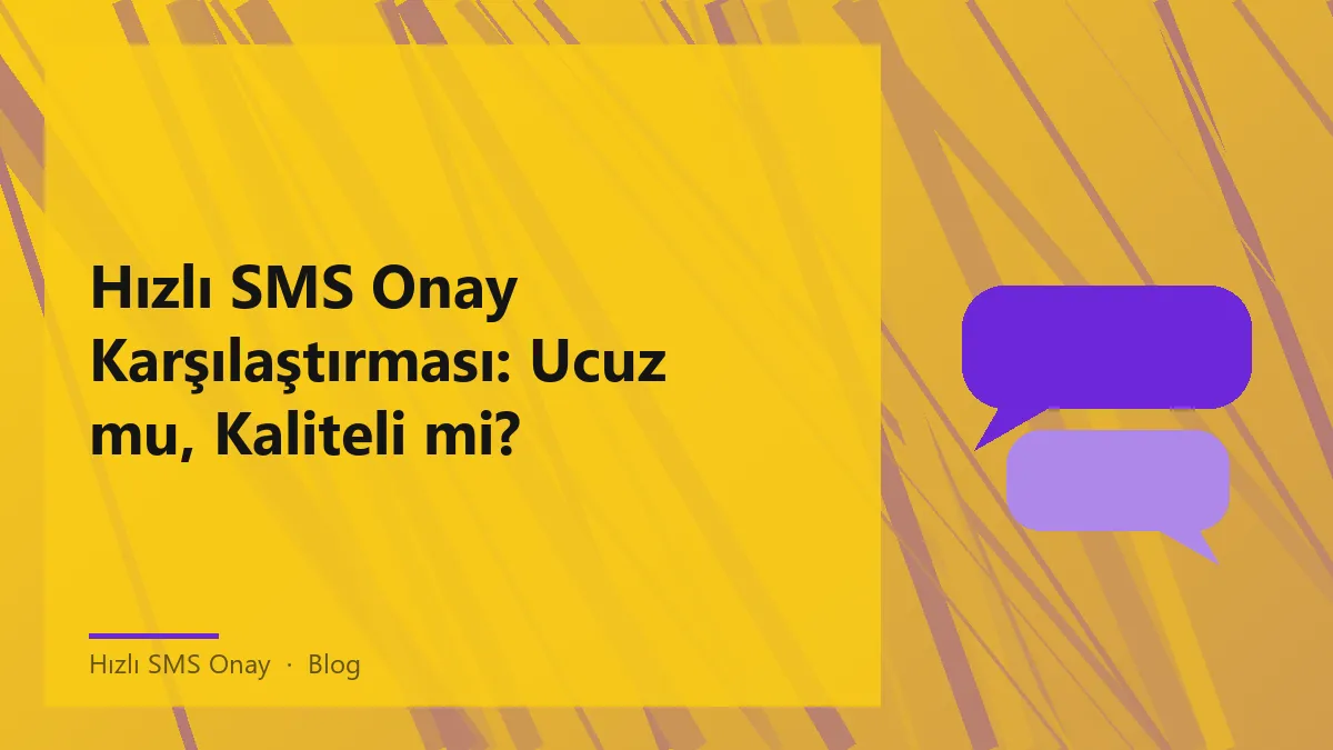 Hızlı SMS onay hizmeti ile ilgili grafik ve bilgiler