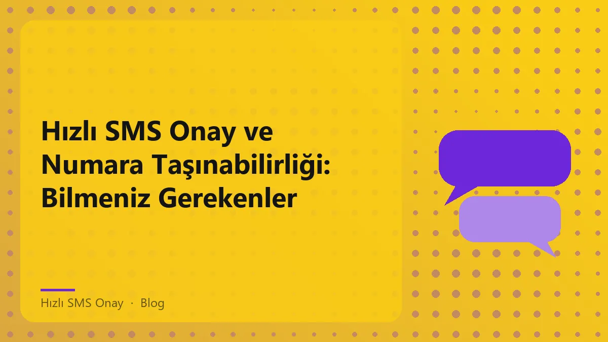 Hızlı SMS onay hizmeti ile numara taşınabilirliğinin etkileri